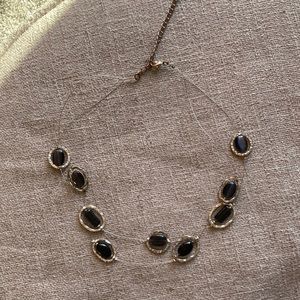 Black and Silver-toned Necklace 2/$10
